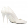 Damskie eleganckie buty 1246 białe lakierowane
