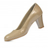 Eleganckie buty damskie 1209 lakierowane beżowe