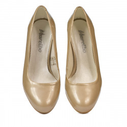Eleganckie damskie buty 1209 lakier beżowy02
