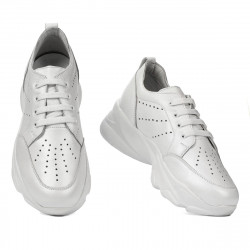 Damskie buty sportowe 6046 białe perłowe