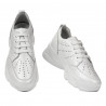 Damskie buty sportowe 6046 białe perłowe