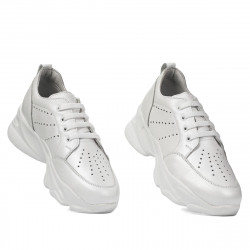Damskie buty sportowe 6046 białe perłowe