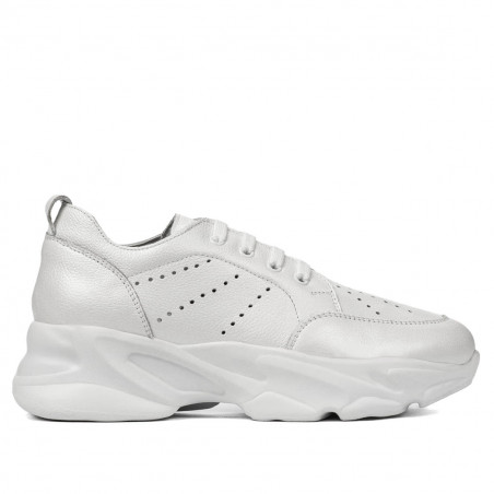 Damskie buty sportowe 6046 białe perłowe