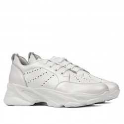 Damskie buty sportowe 6046 białe perłowe