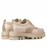 Damskie buty casual 6047 beżowe łączone