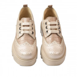 Damskie buty casual 6047 beżowe łączone