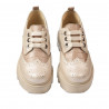 Damskie buty casual 6047 beżowe łączone