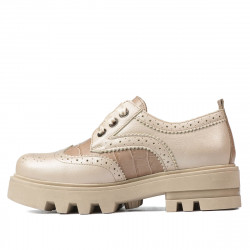 Damskie buty casual 6047 beżowe łączone