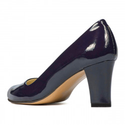 Eleganckie buty damskie 1209 lakierowane indygo