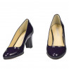 Eleganckie buty damskie 1209 lakierowane indygo
