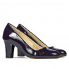 Eleganckie buty damskie 1209 lakierowane indygo