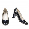 Eleganckie damskie buty 1209 lakierowane indigo perłowe