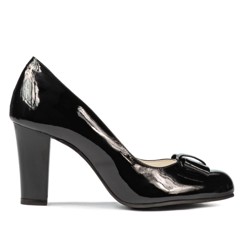 Eleganckie buty damskie 1245 lakierowane czarne