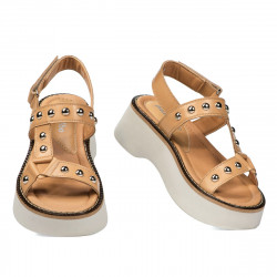 Sandały damskie 5083 camel