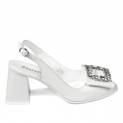 Damskie sandały 1292 w kolorze kości słoniowej