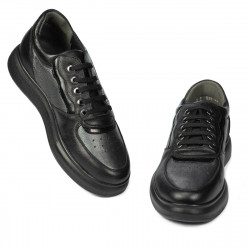 Buty sportowe 938 czarne kombinowane