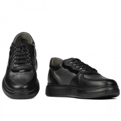 Buty sportowe 938 czarne kombinowane