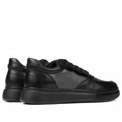 Buty sportowe 938 czarne kombinowane
