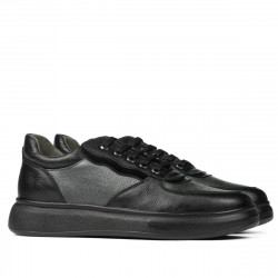Buty sportowe 938 czarne kombinowane
