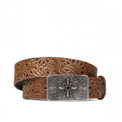 Pasek unisex 08ld ciemny brąz