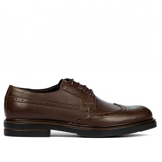 Eleganckie buty męskie 939 brązowy 01
