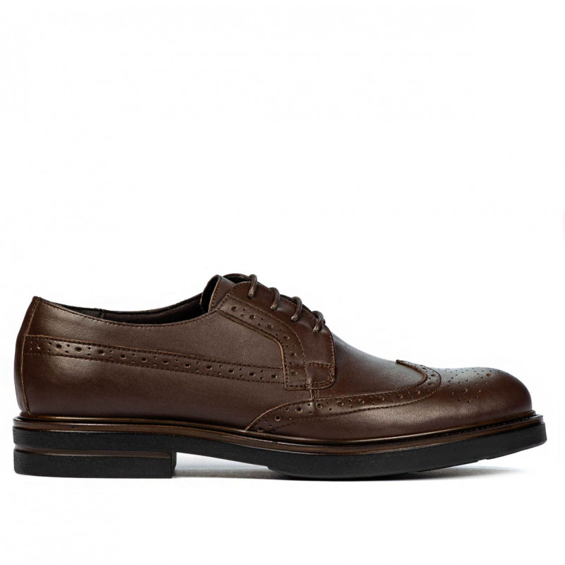 Eleganckie buty męskie 939 brązowy 01
