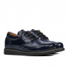 Dziecięce buty 154 lakierowane indigo kombinowane