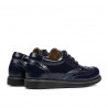 Dziecięce buty 154 lakierowane indigo kombinowane