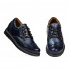 Dziecięce buty 154 lakierowane indigo kombinowane