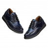 Dziecięce buty 154 lakierowane indigo kombinowane