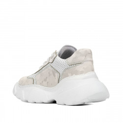 Damskie buty sportowe 6053 beżowy kamuflaż łączony