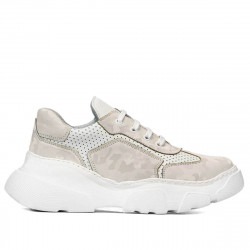Damskie buty sportowe 6053 beżowy kamuflaż łączony
