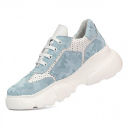 Damskie buty sportowe 6053 niebieski kamuflaż łączony