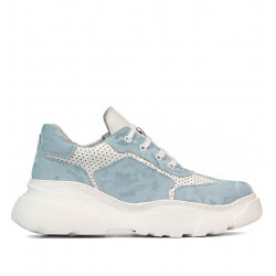 Damskie buty sportowe 6053 niebieski kamuflaż łączony