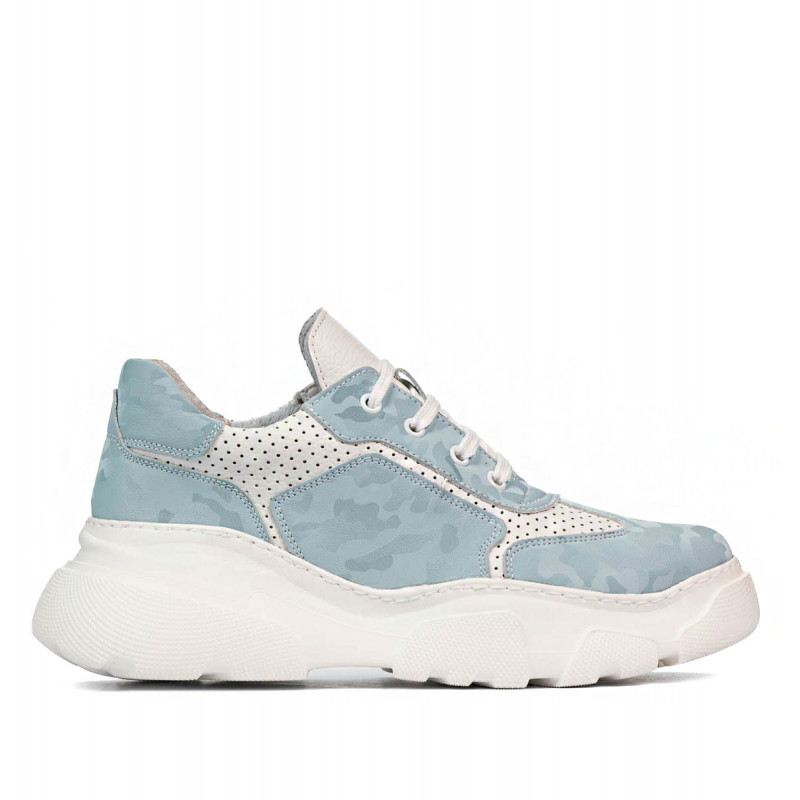 Damskie buty sportowe 6053 niebieski kamuflaż łączony