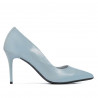 Eleganckie buty damskie 1293 lakierowane niebieskie