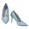 Eleganckie buty damskie 1293 lakierowane niebieskie