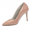 Eleganckie buty damskie 1293 lakierowane nude