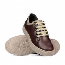 Buty sportowe młodzieżowe 383 bordo kombinowane