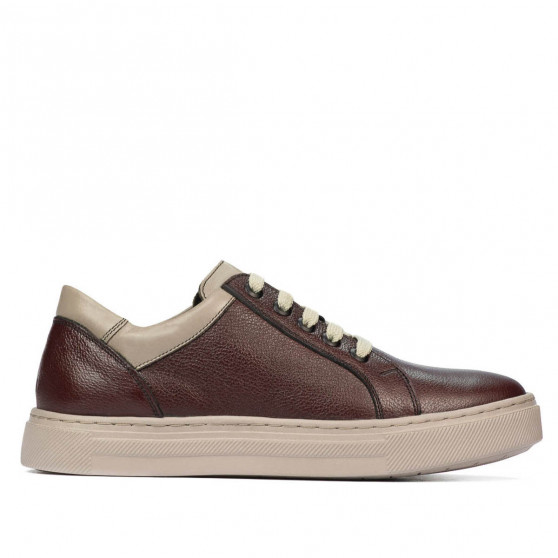 Buty sportowe młodzieżowe 383 bordo kombinowane