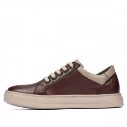 Buty sportowe młodzieżowe 383 bordo kombinowane