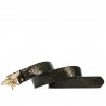 Pasek damski 01ld croco lakier zielony