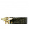 Pasek damski 01ld croco lakier zielony