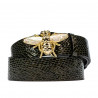 Pasek damski 01ld croco lakier zielony