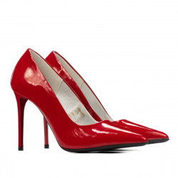 Eleganckie buty damskie 1289 lakierowane czerwone