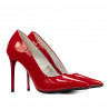 Eleganckie buty damskie 1289 lakierowane czerwone