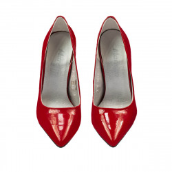 Eleganckie buty damskie 1289 lakierowane czerwone