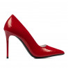 Eleganckie buty damskie 1289 lakierowane czerwone