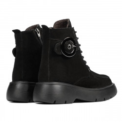 Damskie botki 3372 czarny welur