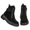 Damskie botki 3372 czarny welur